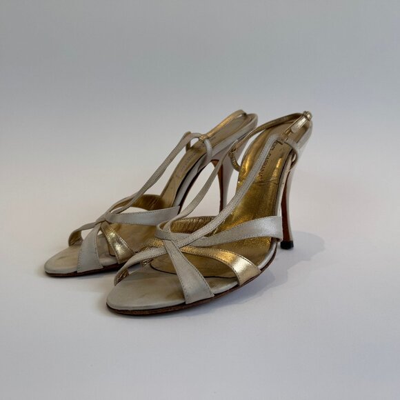Dolce & Gabbana Beige Slingbacks with Gold Accent, EU 40 - Picture 6 of 16